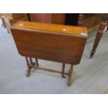 An early 20th century mahogany Sutherland table, 28" x 24" x 18" unextended, 28" x 24" x 30"