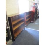 A pair of early 20th century mahogany bookcases, 38" x 38" x 12"