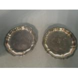 A matched set of two silver pin dishes, various dates and makers, total weight 127.4g