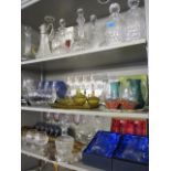 A large quantity of glassware to include twelve decanters and Dartington Crystal