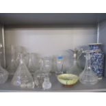 Mixed decanters A/F and miscellaneous decanter stoppers
