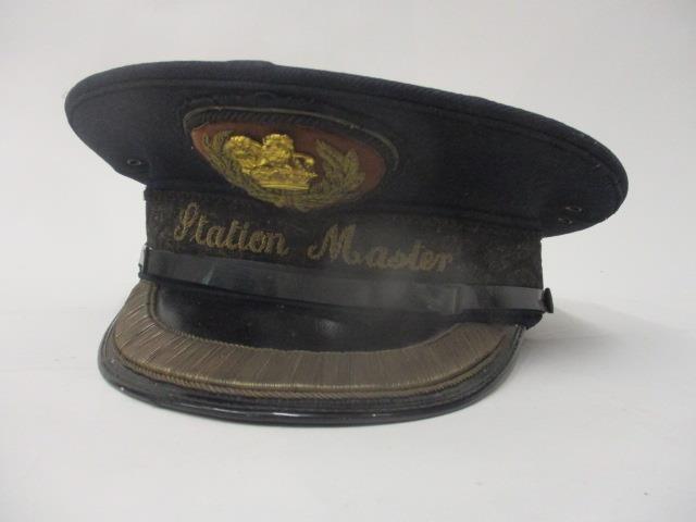 Railway related items to include a J Compton Sons & Webb Ltd, station masters cap with a gilt - Image 12 of 15