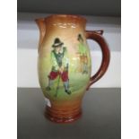 A Royal Doulton Series ware Golf pattern jug, decorated with figures playing golf to the front and