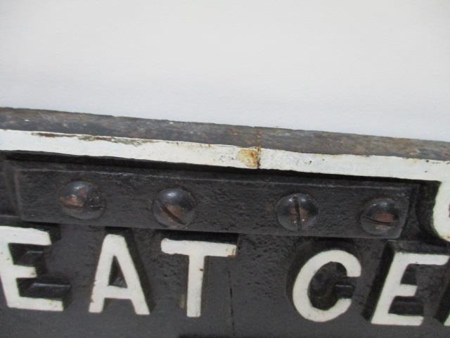 An original painted cast iron railway sign 'Great Central Ry Trespassers on this Property will be - Image 5 of 7