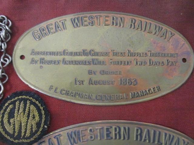 Railway related items to include a J Compton Sons & Webb Ltd, station masters cap with a gilt - Image 9 of 15