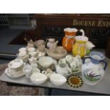 A mixed lot of china and ceramics to include English porcelain a late 18th/early 19th century teapot