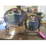 Two 19th century mahogany bedroom swing mirrors