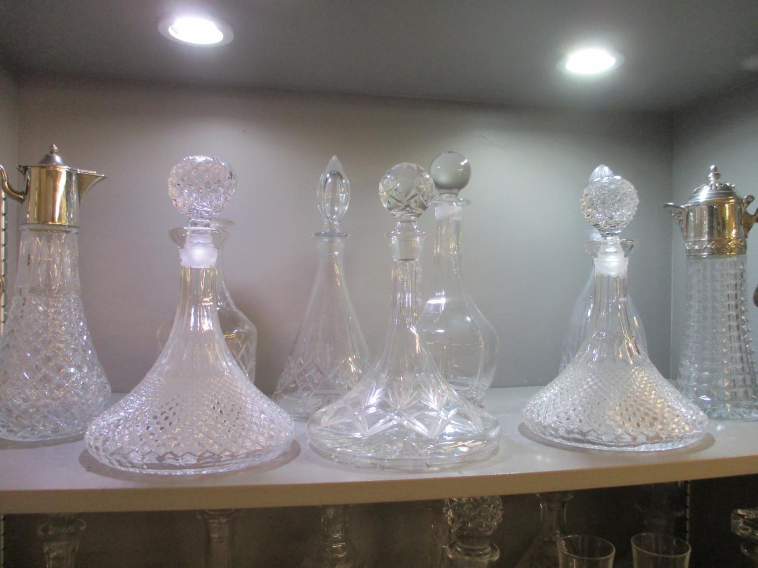 A large selection of glassware to include forty four decanters, hand blown glasses, wine glasses, - Image 3 of 4