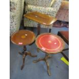 Three reproduction mahogany occasional tables