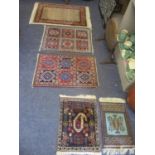 Five Eastern scatter rugs