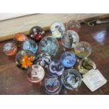 A selection of Caithness paperweights