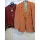 A Diesel Colorado suede jacket size XL, together with a late 20th century Hugo Boss blazer in