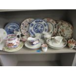 Mixed 19th century English ceramics to include plates and a gravy boat