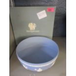 A Wedgwood blue Jasperware fruit bowl, 8" diameter