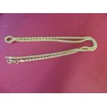 A yellow metal chain, stamped 750, 5.3g