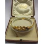 A 15ct gold bracelet, boxed