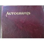 A 1920s/30s autograph book containing the names Augustus John, Olave Baden Powell, George Enescu (