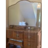 A mid 20th century South African hardwood dressing table with matching stool