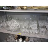 A quantity of mixed glassware to include Thomas Webb Hock glasses