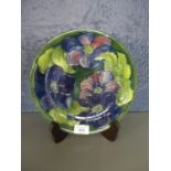 A Moorcroft clematis plate
