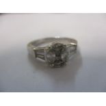 An 18ct white gold diamond ring