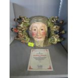 A Royal Doulton large twin handled character jug depicting Geoffrey Chaucer, limited edition 16/