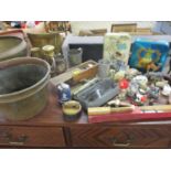 A mixed lot to include ornaments, two vintage lighters to include a Swiss table lighter, vintage