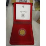 A 1980 boxed half sovereign