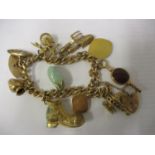 A 9ct gold charm bracelet