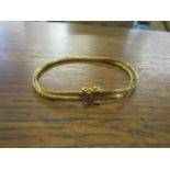 An Italian 750 yellow gold, double strand bracelet, total weight 12.5g