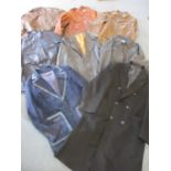 Mixed gents leather clothing to include a J Hornby vintage style coat, size 40" chest and a Parisian