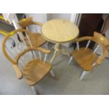 Two child's chairs, a rocking chair and an occasional table