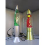 Two lava lamps