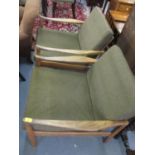 Two retro easy chairs