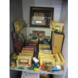 A mixed lot including miniature boxed cars, a Waddington's puzzle, Titanic wide screen collectors