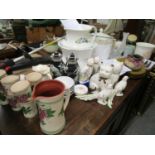 A mixed lot to include silver plate, Doulton, Aynsley and other items