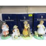 Four Royal Doulton Age of Innocence figures