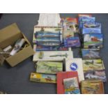 THIS LOT HAS BEEN WITHDRAWN A collection of retro Airfix style model kits to include a Tamya British