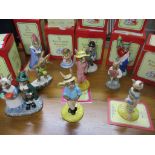 A collection of ten 1990's Royal Doulton Bunnykins models of rabbits to include a Statue of