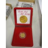 A 1980 boxed half sovereign