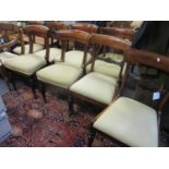 A matched set of nine bar back mahogany dining chairs