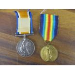 Two World War 1 medals, a British War and a Victory medal, each inscribed Lieut R F Lawrence, with a