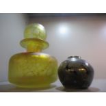 A Michael Harris vase together with a Mdina vase and stopper