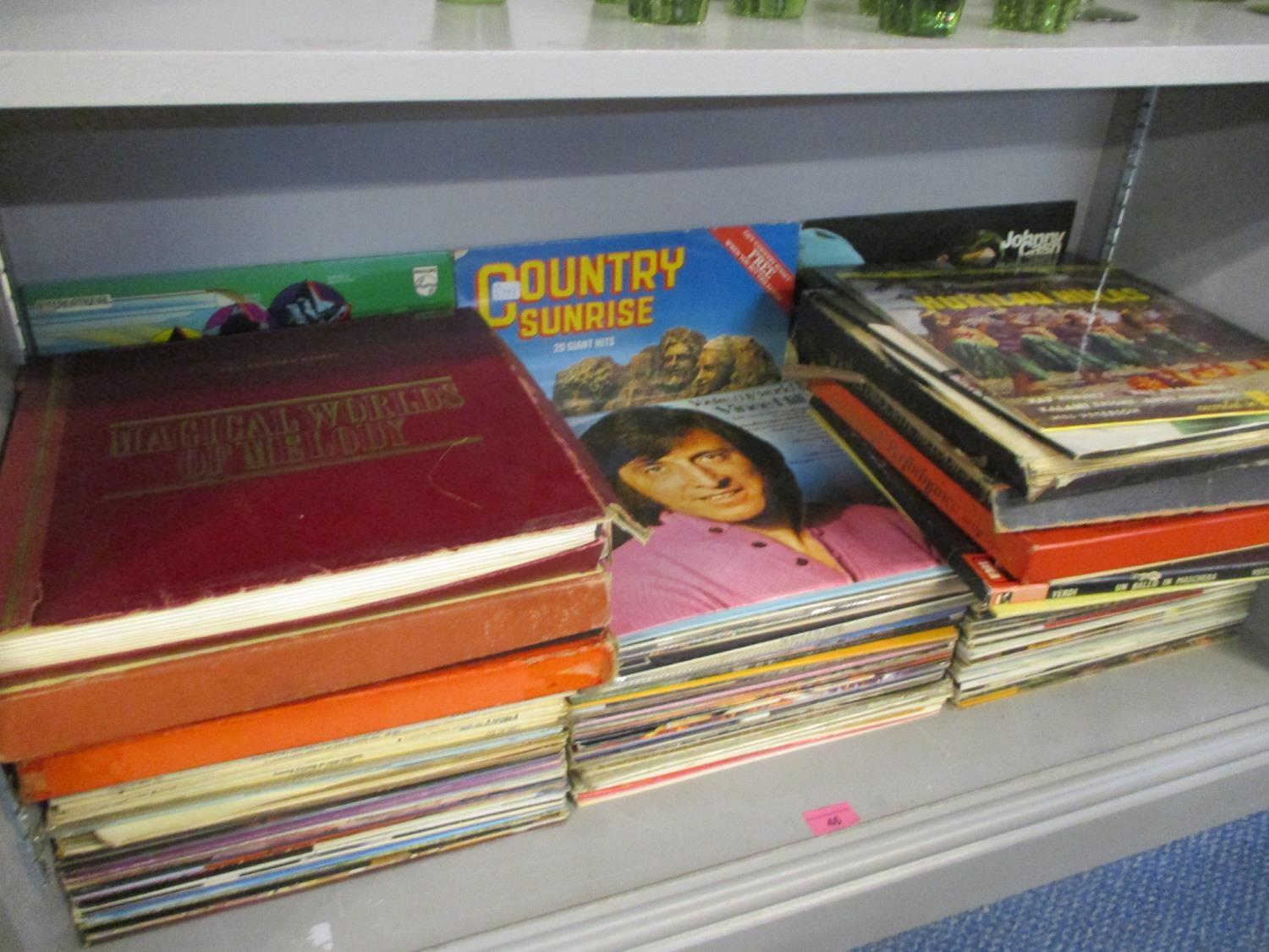 A selection of records to include Johnny Cash, Hukilau Hulas and others