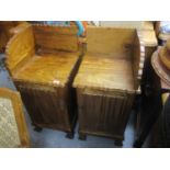 A pair of mid 20th century South African hardwood bedside tables 35"h x 15 1/2"w