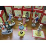 A collection of ten 1990's Royal Doulton Bunnykins models of rabbits to include a Statue of