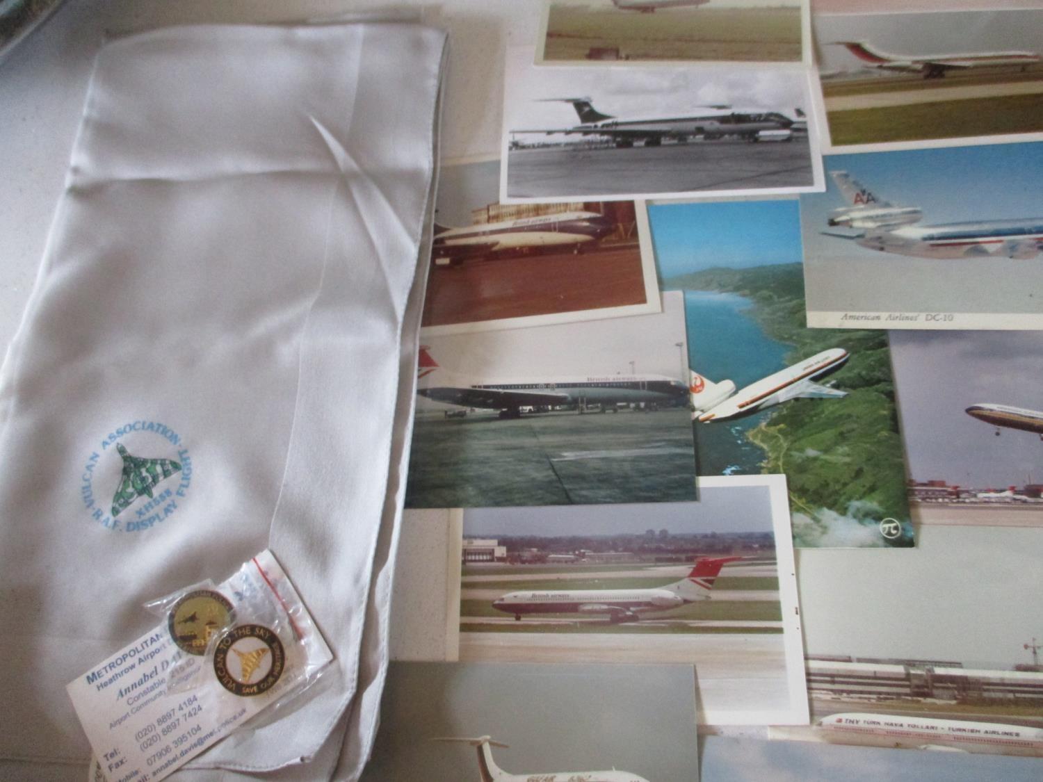 A Vulcan Association 'RAF Display Flight' scarf and aircraft related items to include photographs, - Image 2 of 5