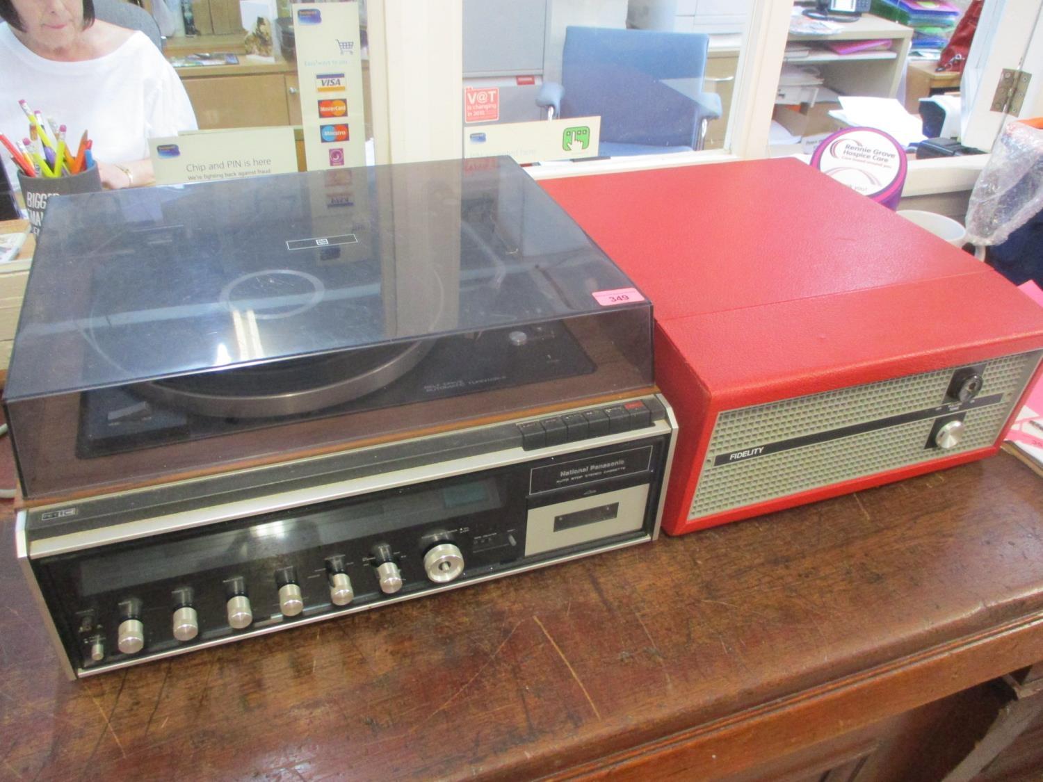 A National Panasonic turntable/cassette player, two sewing machines and a record player - Image 2 of 2