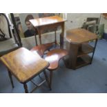 A quantity of small furniture to include a pair of 1960s kidney shaped occasional tables