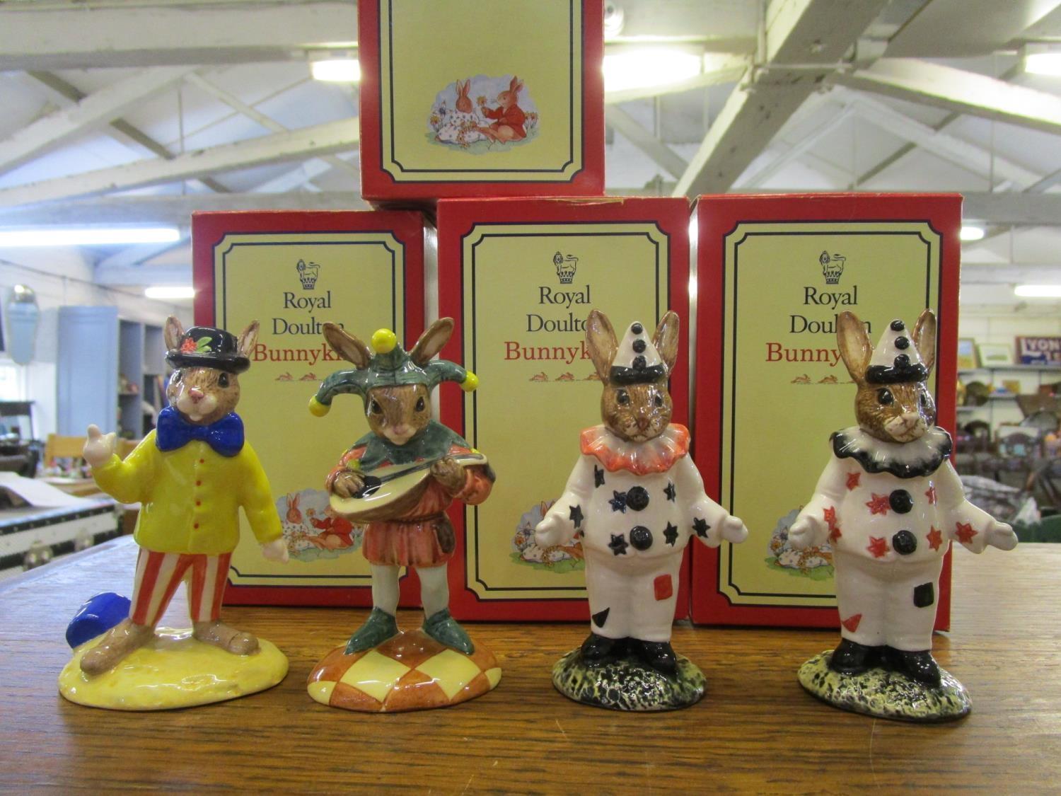 Royal Doulton Clown Bunnykins DB129, special limited edition of 250 for the London Doulton Fair,